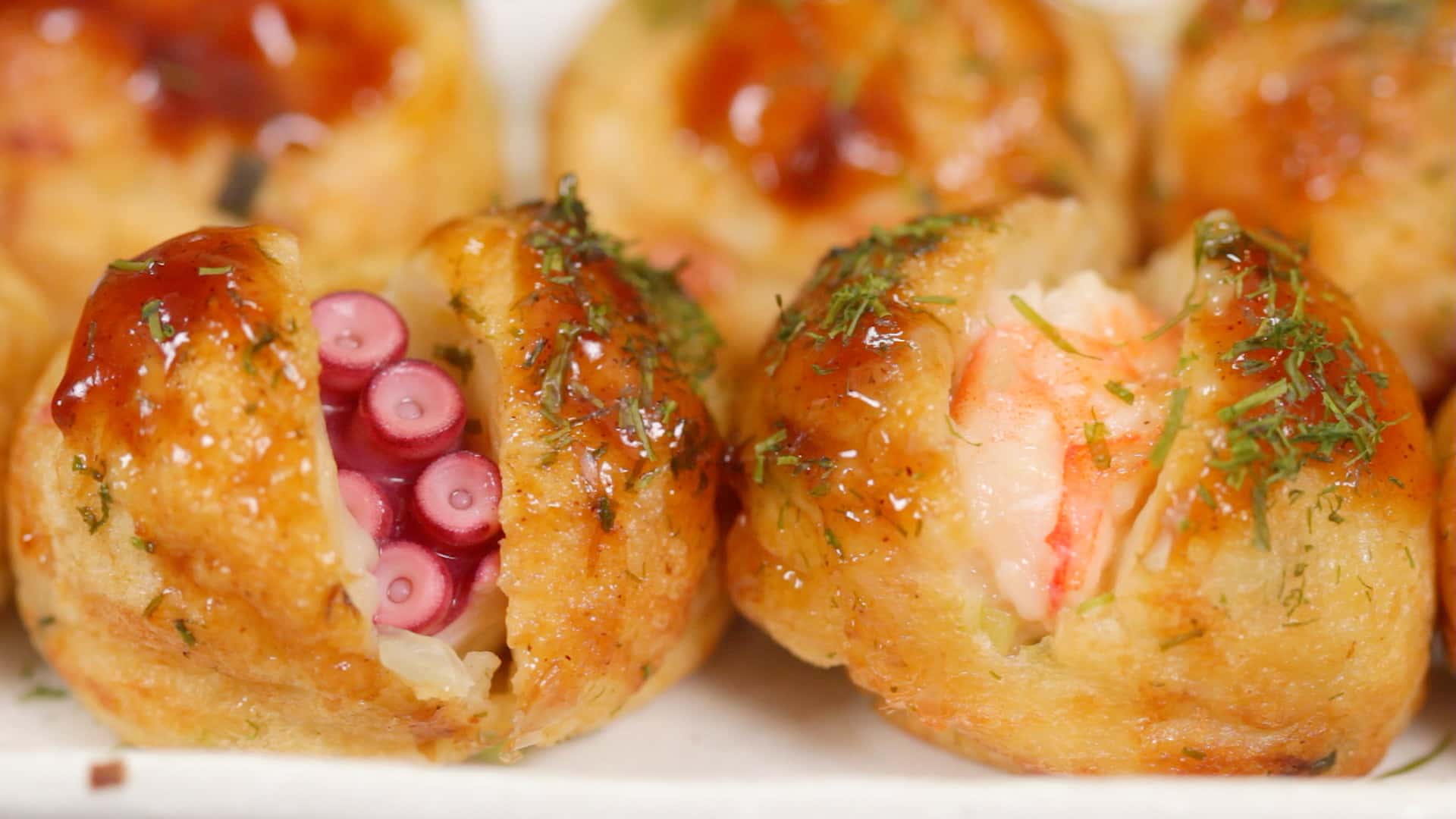 Takoyaki and Ebiyaki Recipe - Cooking with Dog