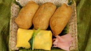 Read more about the article Công thức cơm cuộn (sushi) Inari và cơm cuộn (sushi) Fukusa (Các túi đậu phụ nhân cơm dùng cho cơm cuộn (sushi) và trứng rán cơm cuộn (sushi) bọc trứng rán) | Inarizushi và Fukusazushi