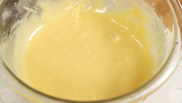 Let the batter sit at room temperature for about 30 minutes. If the room is hot, let it sit in the fridge.