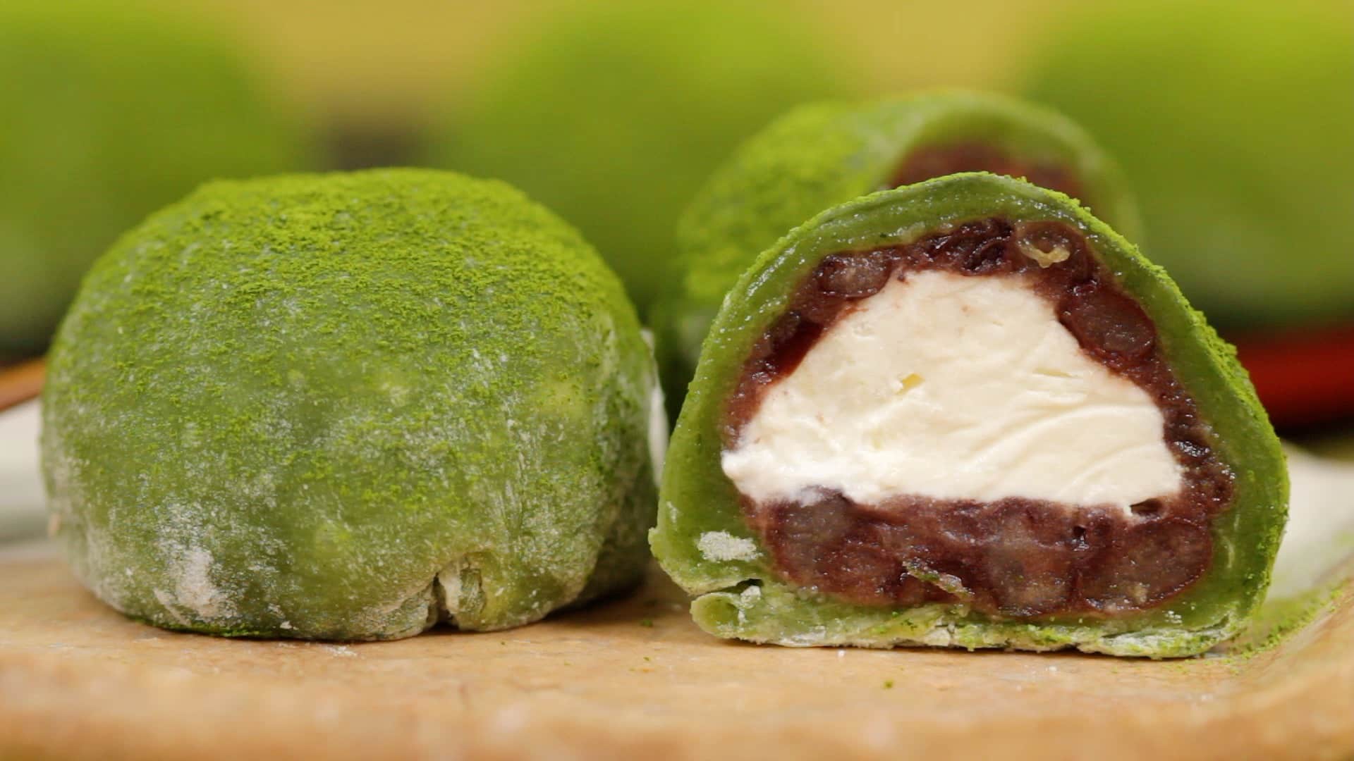 Matcha Cream Daifuku Recipe Green Tea Mochi Dessert Cooking With Dog