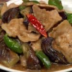 Miso Pork Stir-Fry with Eggplants and Bell Peppers Recipe