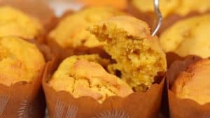 Pumpkin Muffins Recipe (Halloween Dessert with Walnuts and Sweet Kabocha Squash)