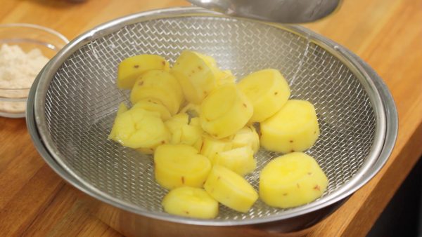 Strain the potato thoroughly.