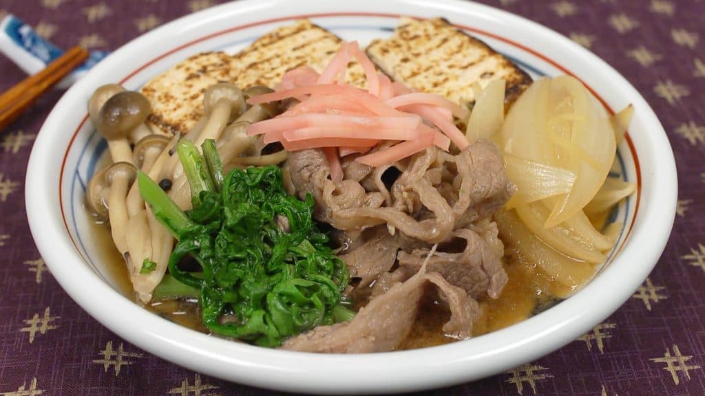 You are currently viewing Niku Dofu Recipe (Nutritious Sukiyaki-style Simmered Dish with Beef and Tofu)