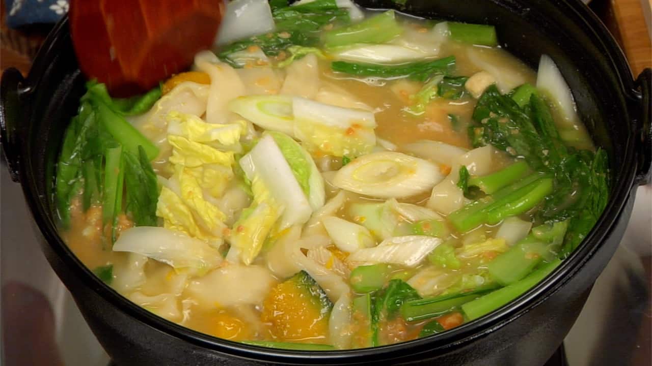 Japanese Noodles HOTO Flat Udon Miso Soup Vegetables Yamanashi Yokouchi  300g