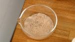 Let’s make the bread dough. Dissolve the instant dry yeast in the lukewarm water and let it sit for 5 minutes.