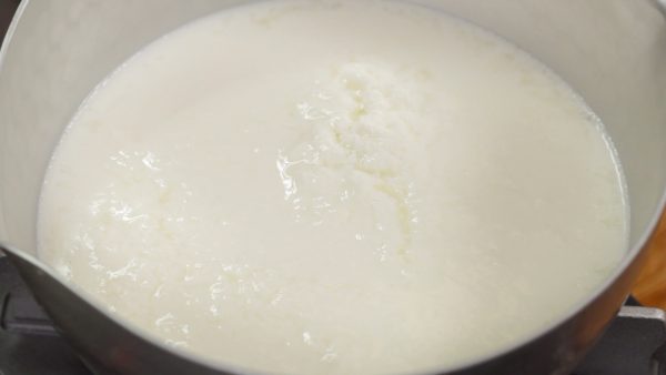 Like shown, the milk will gradually separate.