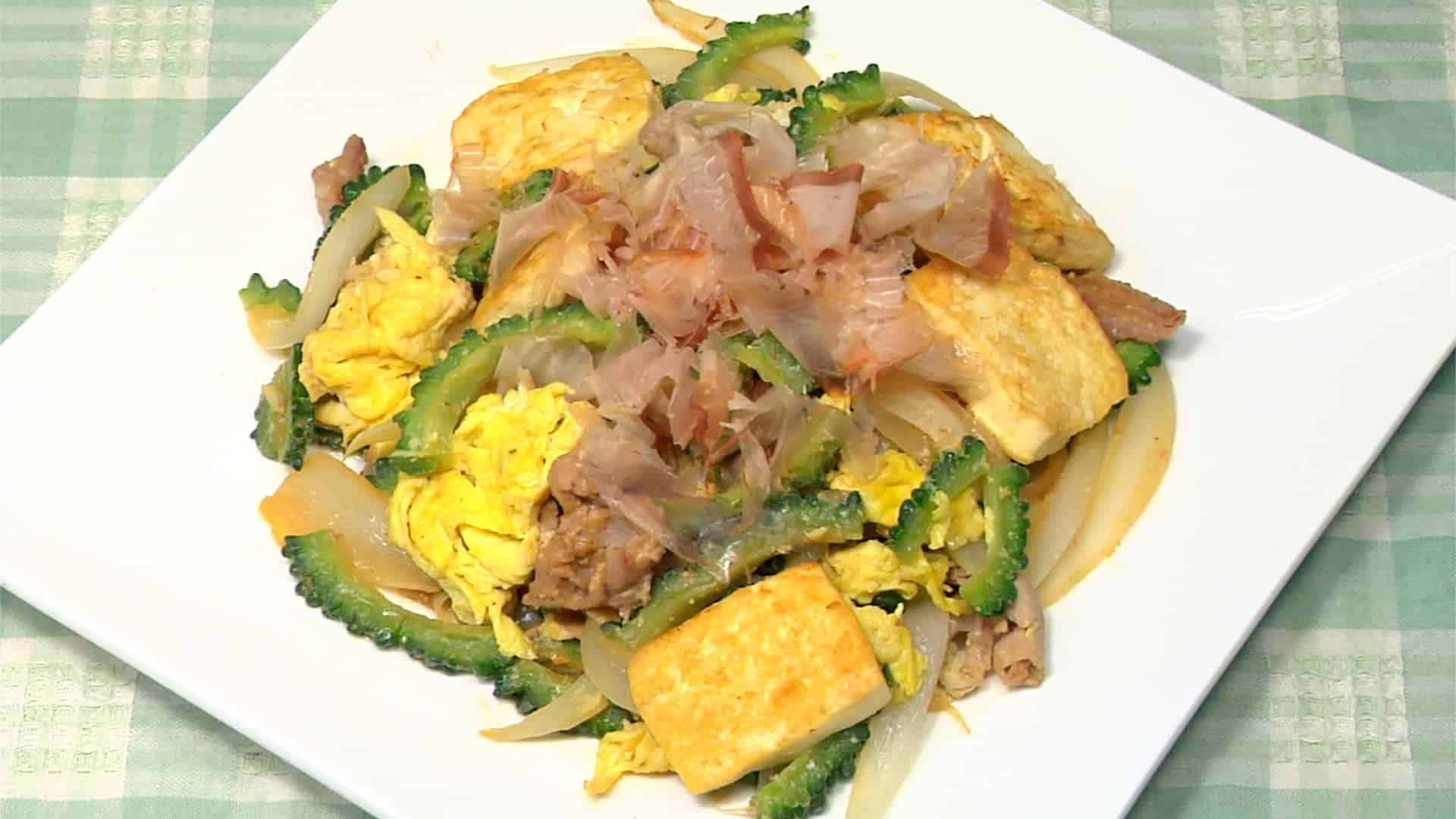 Goya Chanpuru Recipe (Okinawan Bitter Melon Stir Fry with Pork and Tofu