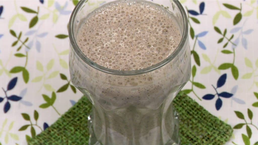 Black Sesame Smoothie Recipe Beauty Drink With Banana And Soy Milk Cooking With Dog