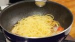 Then, add the pasta to the pan.