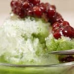 Uji Milk Kintoki Recipe (Japanese Shaved Ice with Green Tea and Sweet Bean Paste)