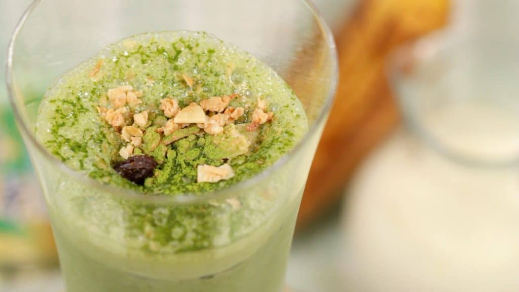 You are currently viewing Green Tea Soy Milkshake Recipe (Matcha Soy Milk Seki)