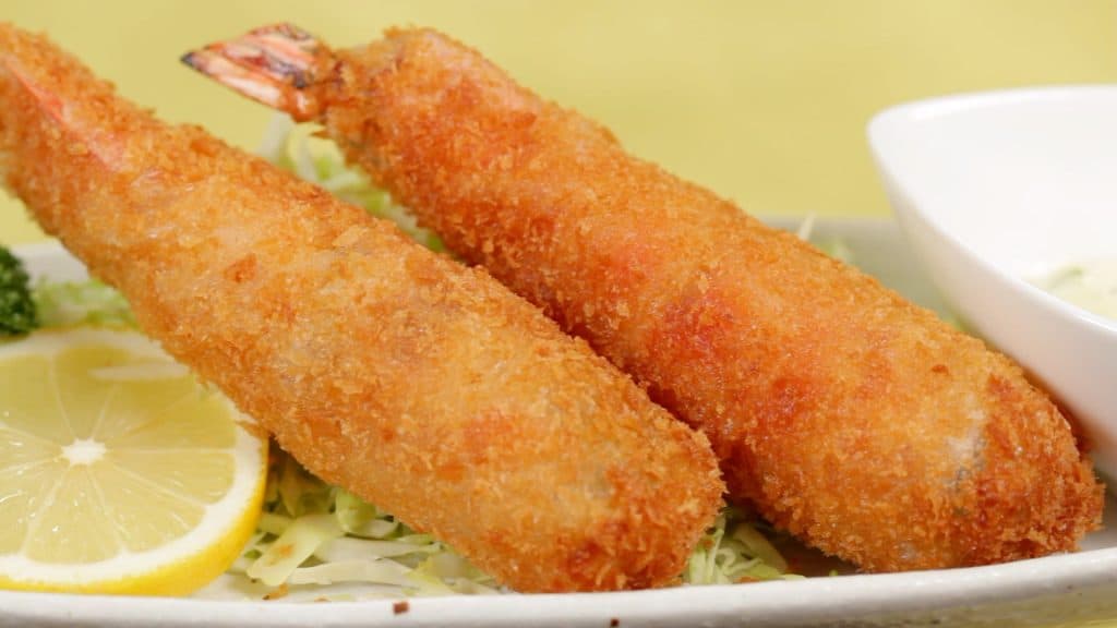 You are currently viewing Jumbo Ebi Fry Recipe (Deep-Fried Breaded Prawns with Asparagus | Fried Shrimp)