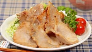 Schweinefleisch-Misozuke-yaki (Schweinefleisch aus der Pfanne mit Miso-Marinade)