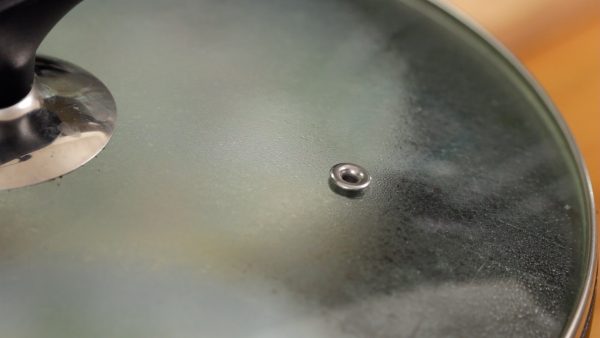If your lid doesn’t have a steam-release hole, leave the lid slightly off to avoid over-heating.