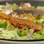 Công thức Chan Chan Yaki cá hồi (Teppanyaki cá và rau củ với sốt miso ở Hokkaido)