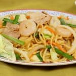 Seafood Yakisoba Noodles Recipe (Stir-Fried Noodles with Shrimp Squid and Pork)
