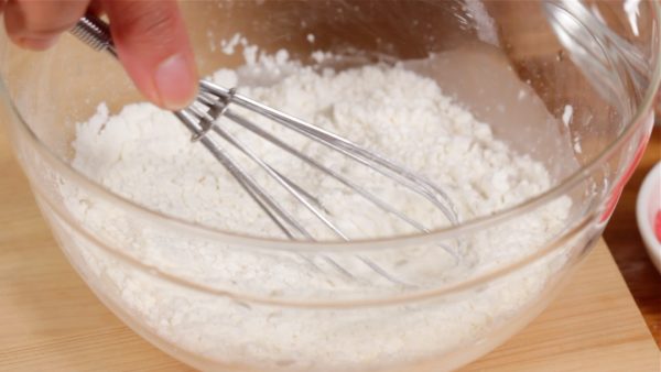 Lightly stir the mixture with a balloon whisk.