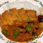 Resep kari katsu (kari sayuran pedas dengan tonkatsu daging babi krispi)