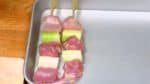 This type of yakitori is called Negima and you will get 2 sets of Negima.