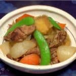 Công thức Nikujaga dễ làm (Thịt bò và rau củ hầm trong sốt làm từ xì dầu)