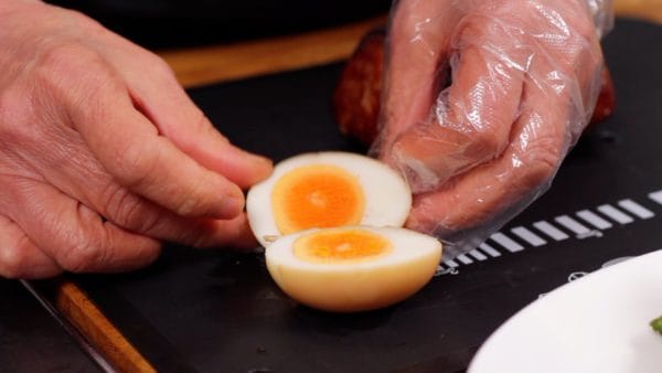 The marinated eggs are handy as a ramen topping, drinking snack, or side dish.