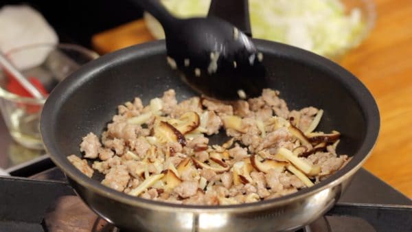 Stir-fry and reduce the moisture.