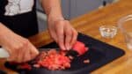 Finely chop half of the slices and leave the other half in larger pieces.