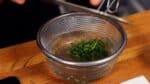 Rinse the shiso in water, and squeeze out the excess water.